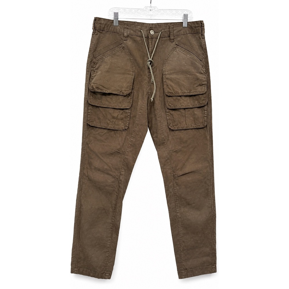 Hudson Los Angeles Revised Hunter Cargo Pants Olive Green Mens Tapered Utility